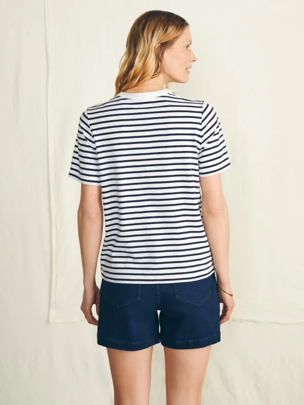 Sunwashed Crew Tee - Regatta Stripe