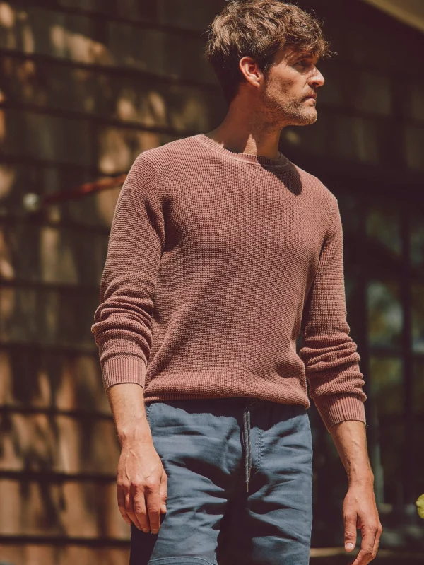 Sunwashed Crewneck Sweater - Plum Wine