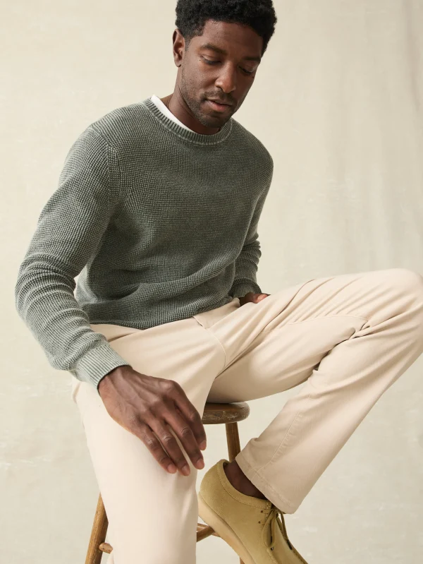 Sunwashed Crewneck Sweater (Tall) - Mountain Olive