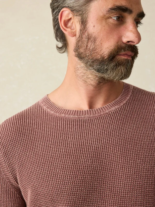 Sunwashed Crewneck Sweater - Plum Wine