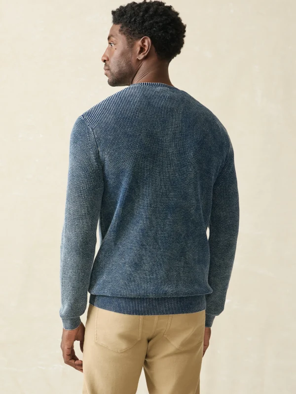 Sunwashed Crewneck Sweater - Indigo Storm Wash