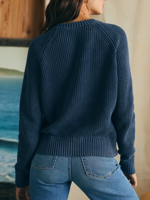 Sunwashed Fisherman Cardigan - Mood Indigo