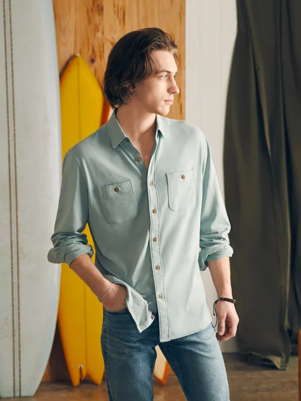 Sunwashed Knit Shirt - Hull Teal