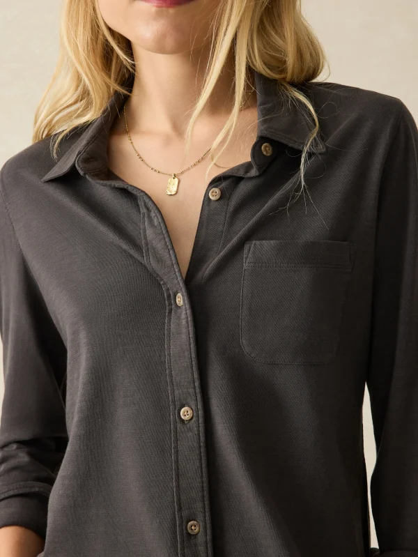 Sunwashed Knit Shirt - Washed Black