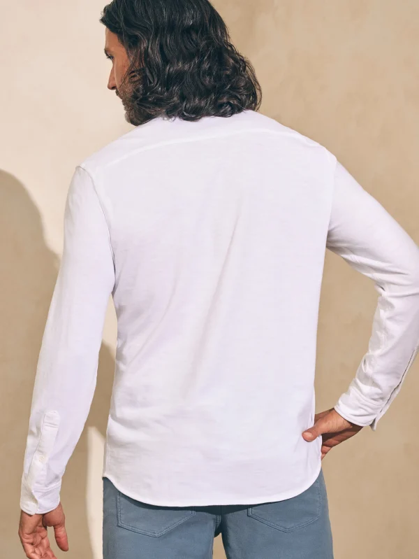 Sunwashed Knit Shirt (Single Pocket) (Tall) - White