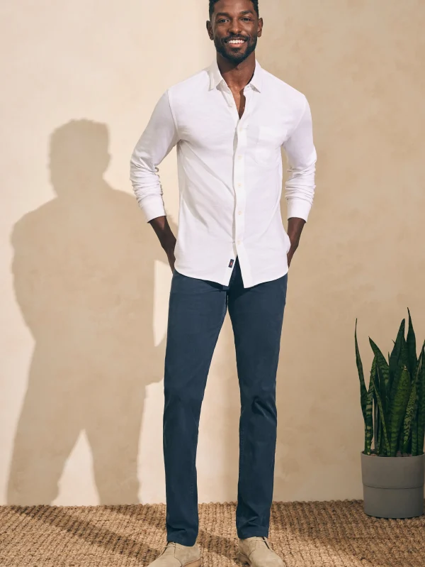 Sunwashed Knit Shirt (Single Pocket) (Tall) - White