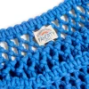 Sunwashed Macrame Tote - Strong Blue