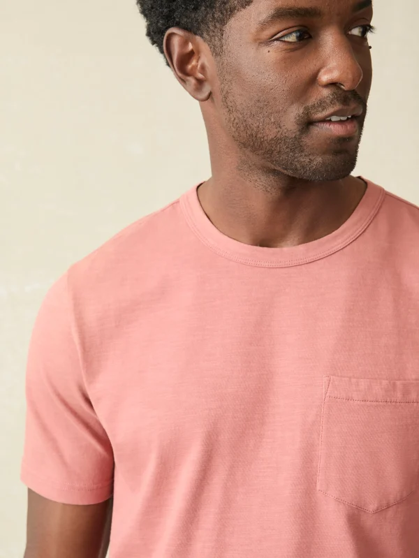 Sunwashed Pocket Tee - Fall Red