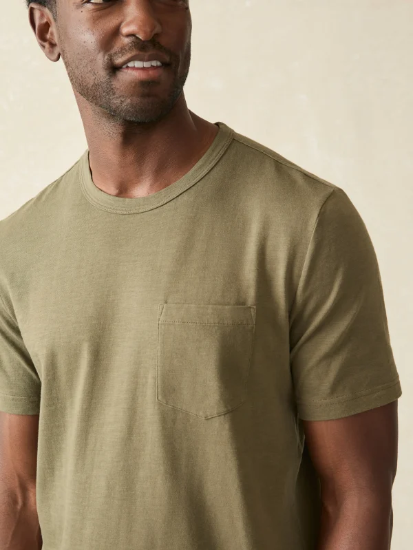 Sunwashed Pocket Tee - Olive