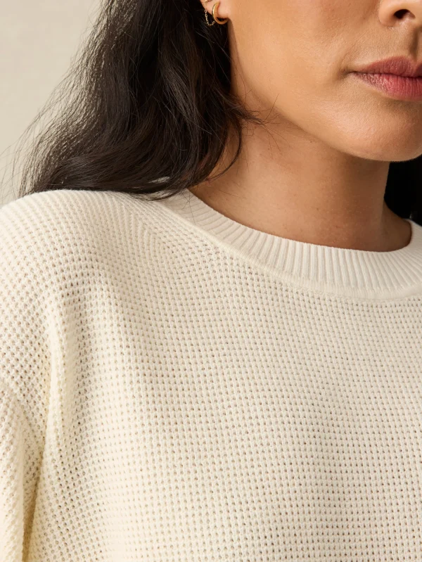 Sunwashed Relaxed Sweater - White Shell