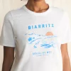 Sunwashed Slub Graphic Tee - Biarritz Coast