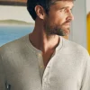 Sunwashed Slub Henley - Light Grey Heather