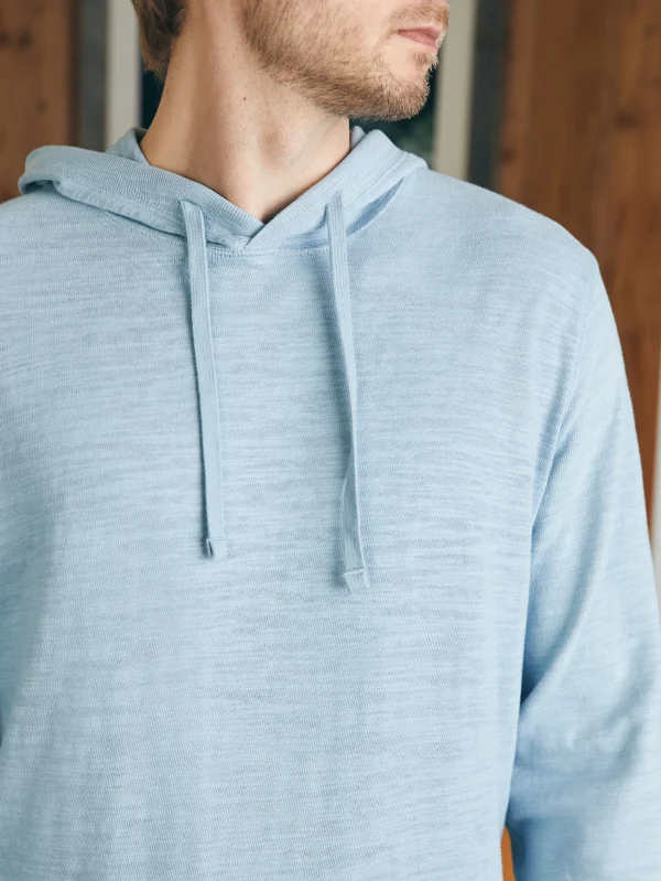 Sunwashed Slub Hoodie - Blue Breeze