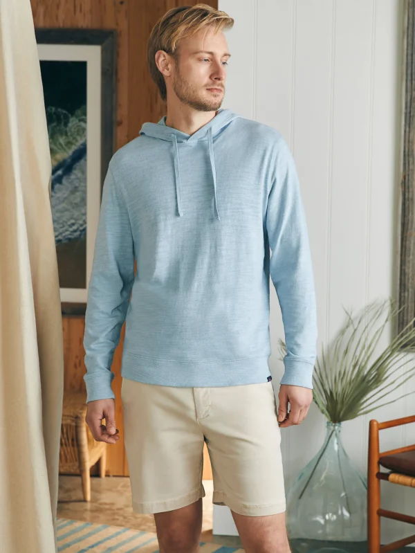 Sunwashed Slub Hoodie - Blue Breeze