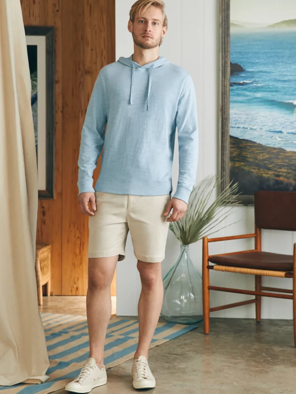 Sunwashed Slub Hoodie - Blue Breeze