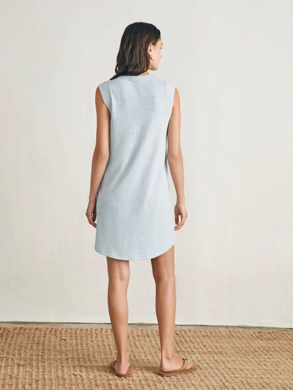 Sunwashed Slub Muscle Dress - Chalk Blue