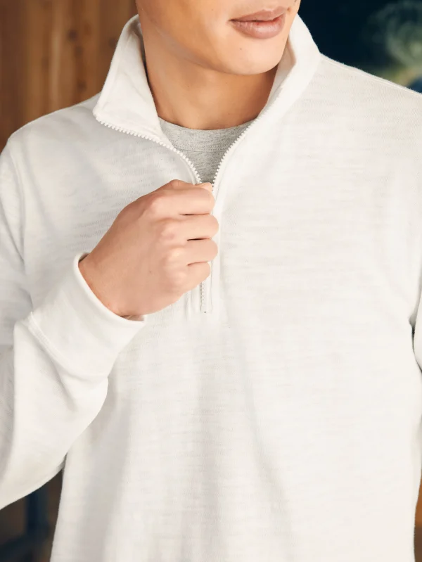 Sunwashed Slub Quarter Zip (Tall) - White