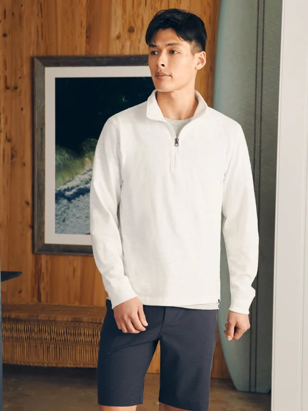 Sunwashed Slub Quarter Zip (Tall) - White