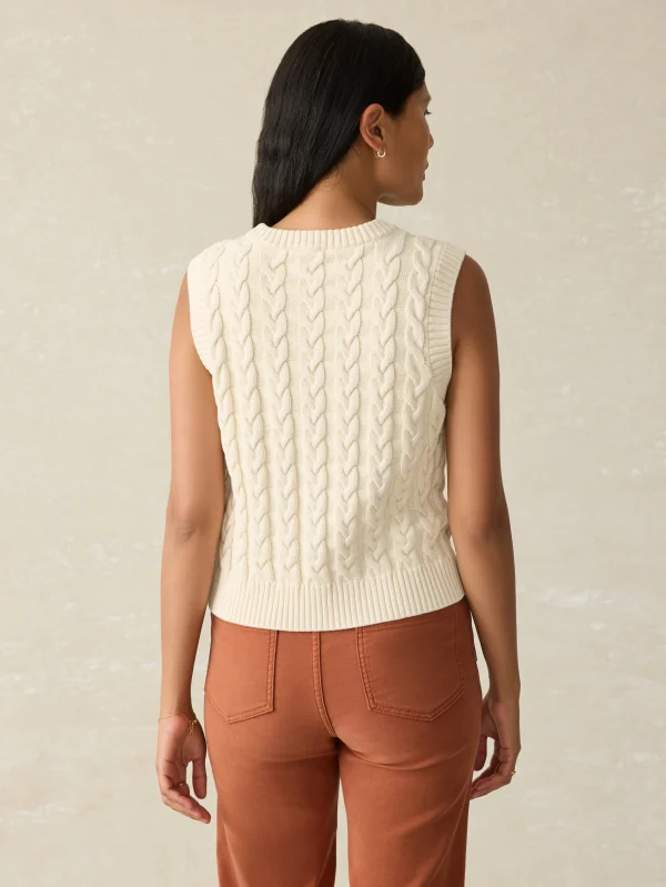 Sunwashed Sweater Vest - White Shell