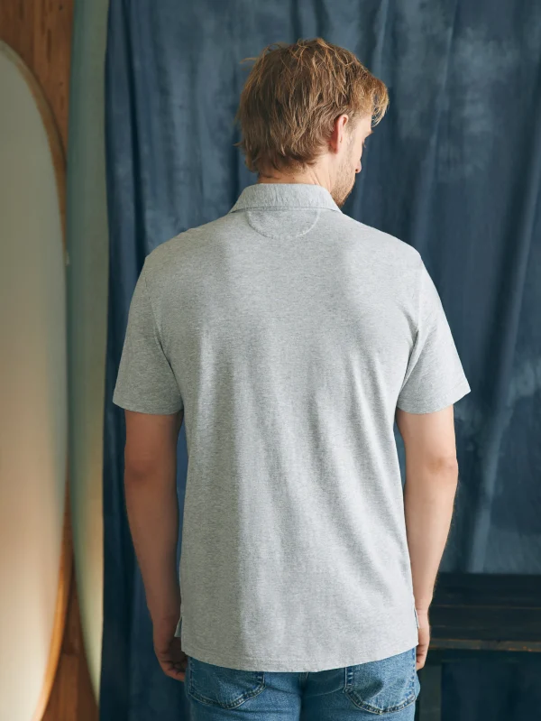 Sunwashed T-Shirt Polo - Heather Grey