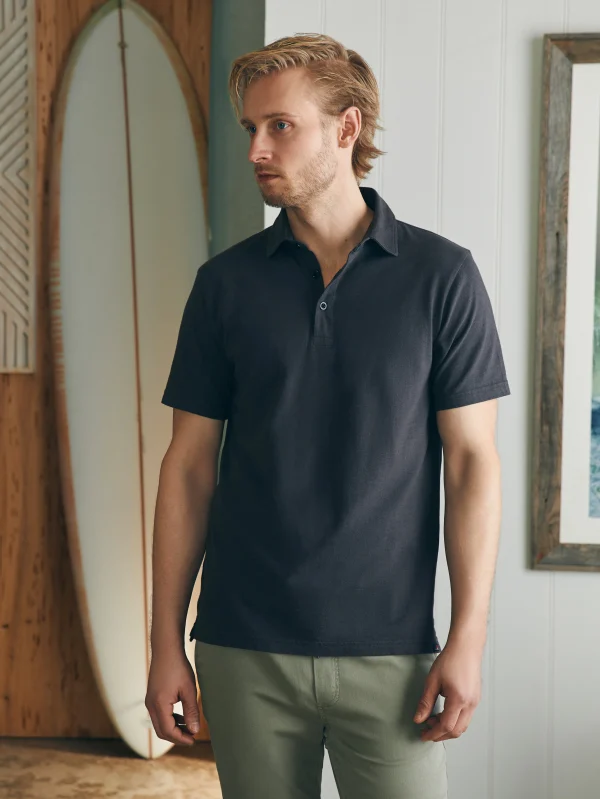 Sunwashed T-Shirt Polo - Washed Black