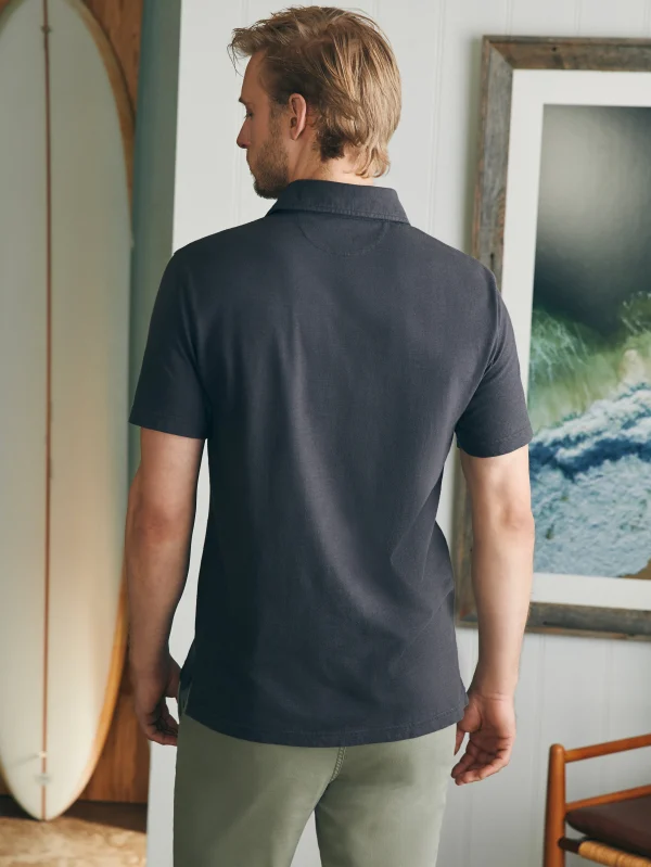 Sunwashed T-Shirt Polo - Washed Black