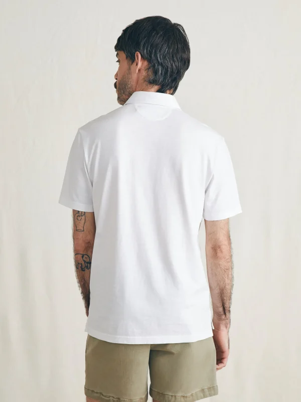 Sunwashed T-Shirt Polo - White Surf Stripe