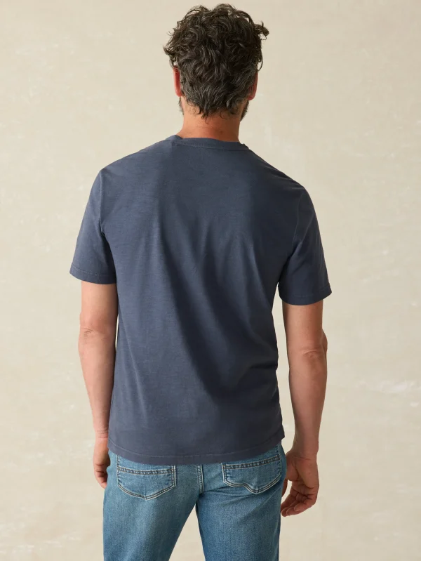 Sunwashed V-Neck Tee - Dune Navy