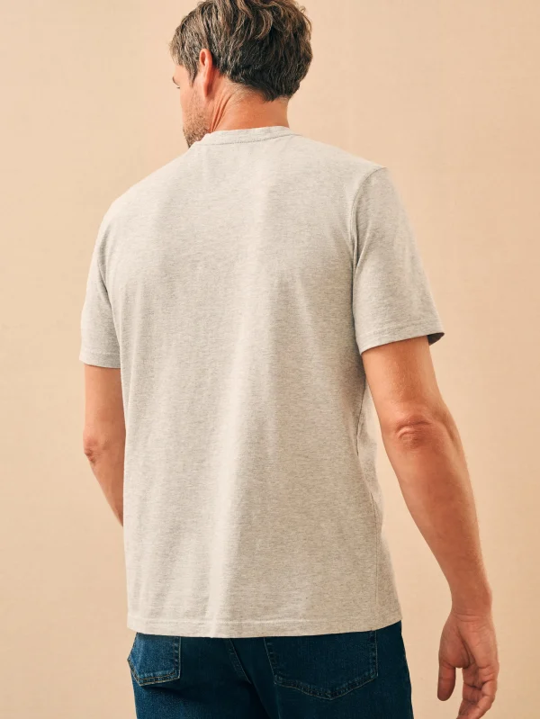 Sunwashed V-Neck Tee - Heather Grey