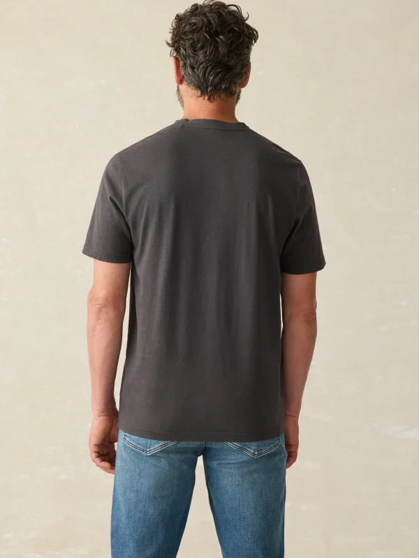 Sunwashed V-Neck Tee - Washed Black