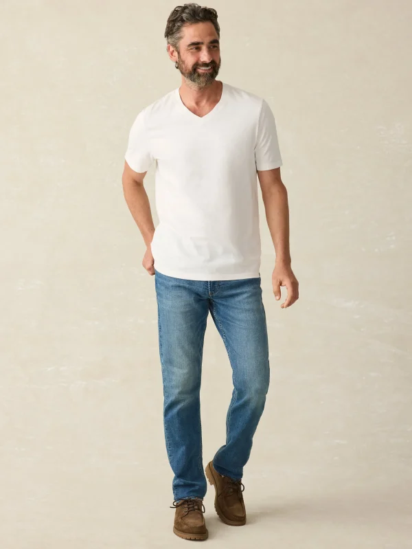 Sunwashed V-Neck Tee - White