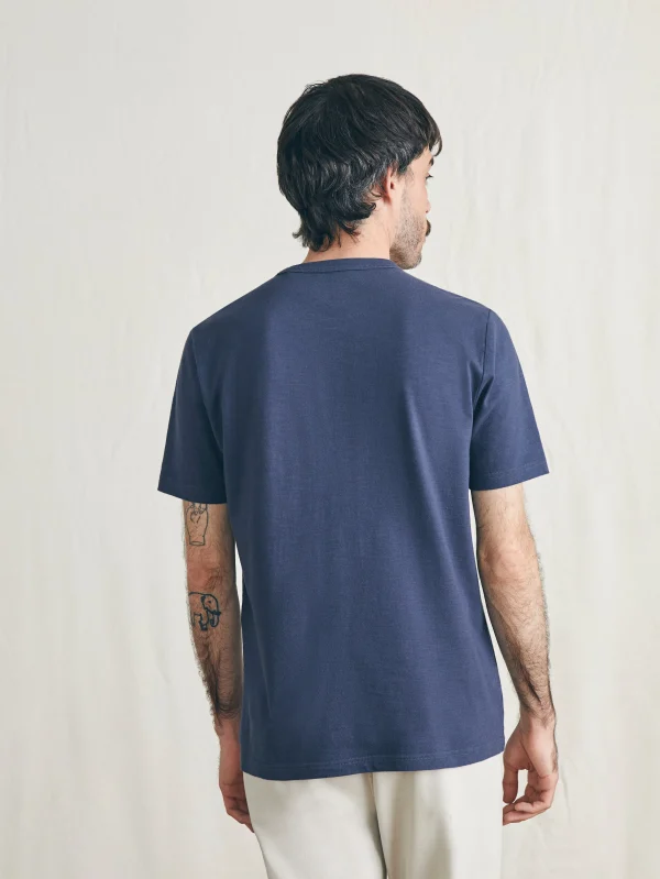 Surf Stripe Sunwashed Pocket Tee - Dune Navy