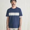 Surf Stripe Sunwashed Tee (Tall) - Dune Navy