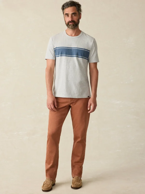 Surf Stripe Sunwashed Tee (Tall) - Heather Grey