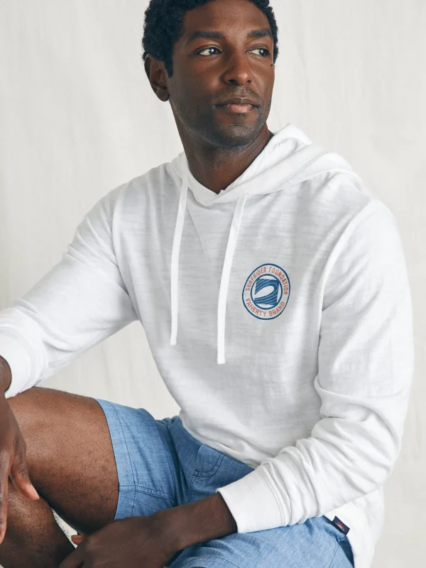 Surfrider Sunwashed Slub Hoodie - White