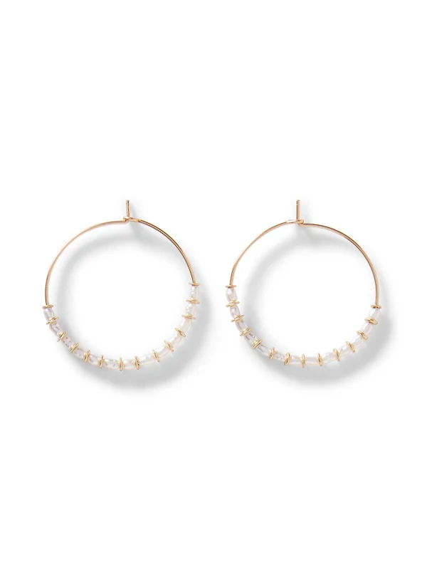 Swell Life Pearl By The Sea Hoops - Pearl