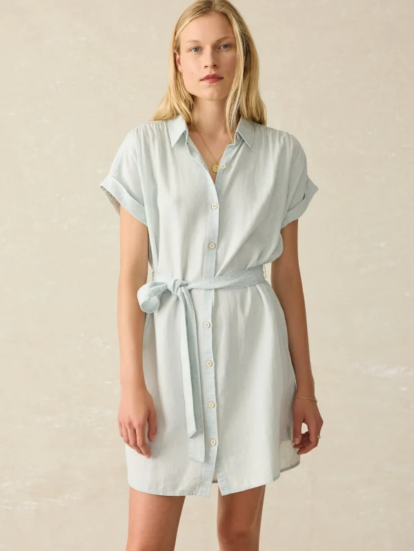 Tried & True Breeze Shirtdress - Icy Blue Wash