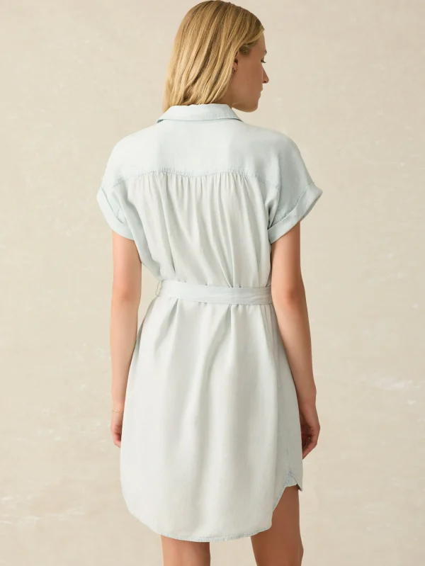 Tried & True Breeze Shirtdress - Icy Blue Wash