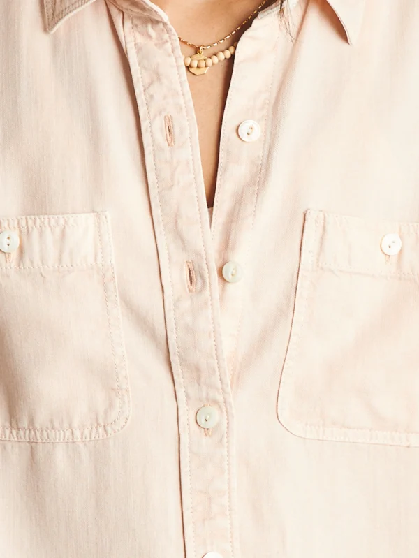 Tried & True Chambray Shirt - Peach Whip