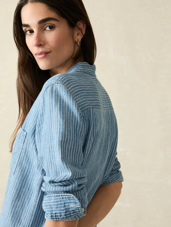 Tried & True Chambray Shirt - Aspen Stripe Wash