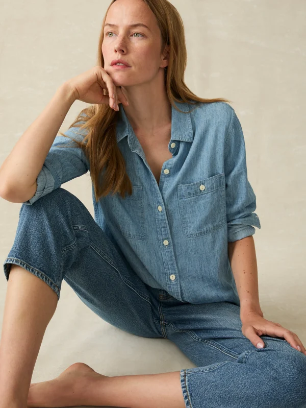 Tried & True Chambray Shirt - Mid Wash