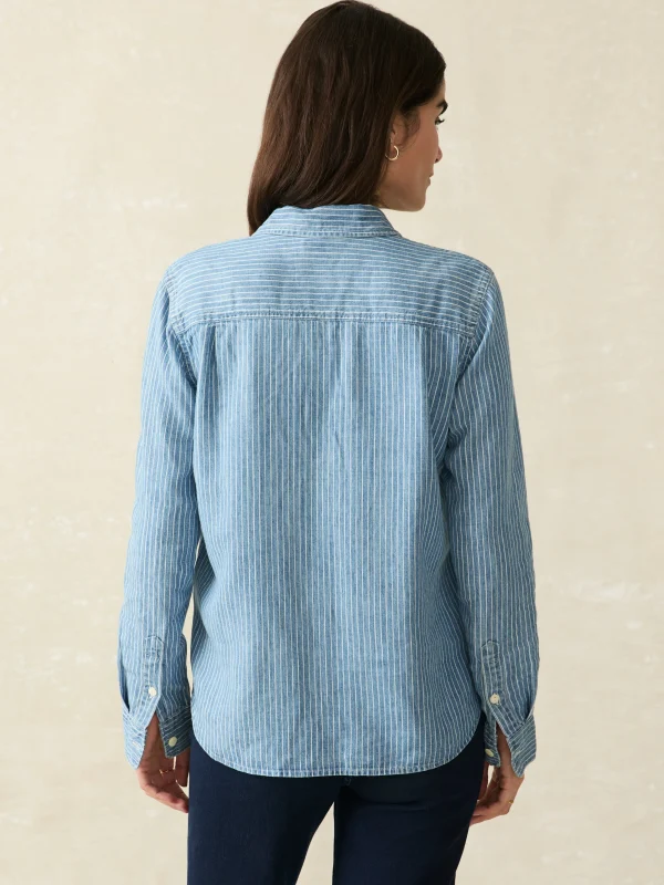 Tried & True Chambray Shirt - Aspen Stripe Wash