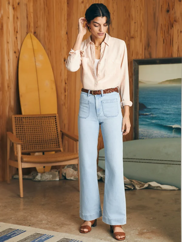 Tried & True Chambray Shirt - Peach Whip