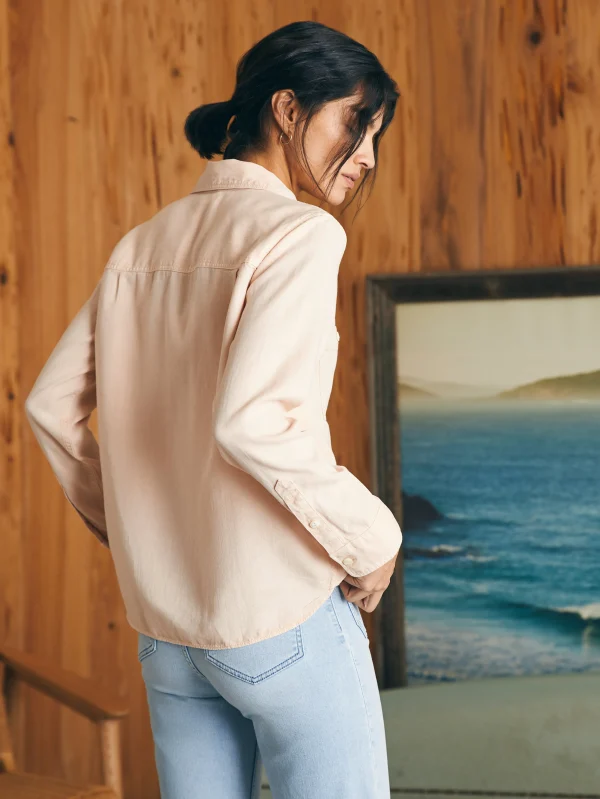 Tried & True Chambray Shirt - Peach Whip