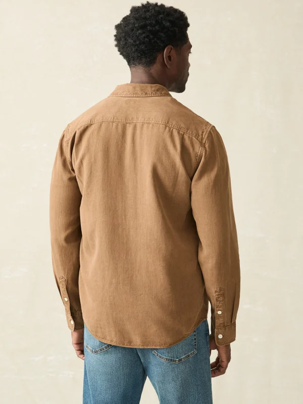 Tried & True Chambray Workshirt - Sahara Khaki