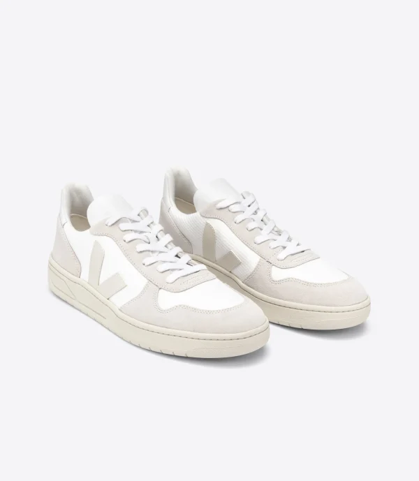 VEJA Men's V-10 - White Natural Pierre