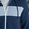 Whitewater Full Zip Hoodie - Blue Nights Surf Stripe