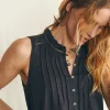 Willa Sleeveless Top - Washed Black